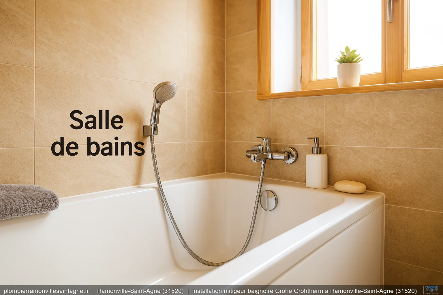 Installation mitigeur baignoire Grohe Grohtherm a Ramonville-Saint-Agne (31520)
