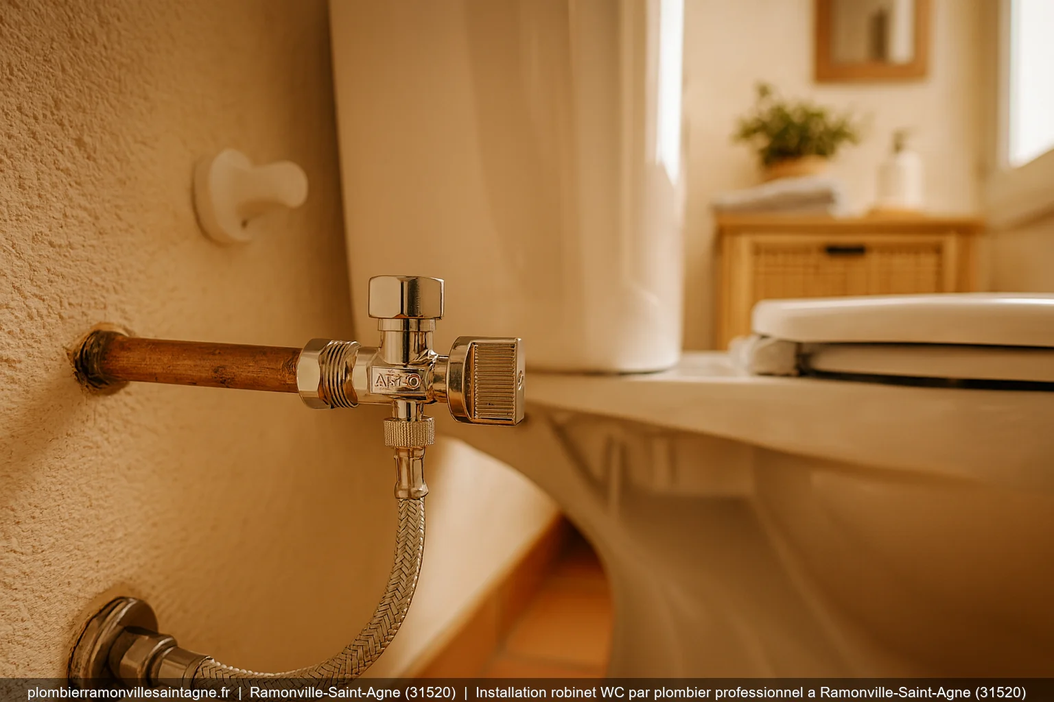 Installation robinet WC par plombier professionnel a Ramonville-Saint-Agne (31520)